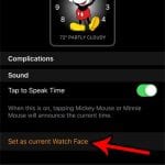 how to use mickey mouse face apple watch