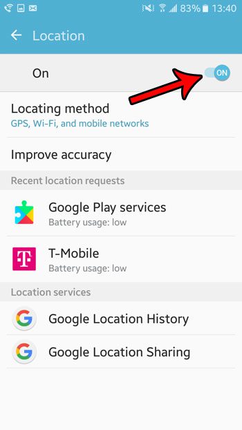 how to turn on location in android marshmallow