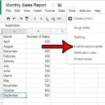 turn off autocomplete in google sheets