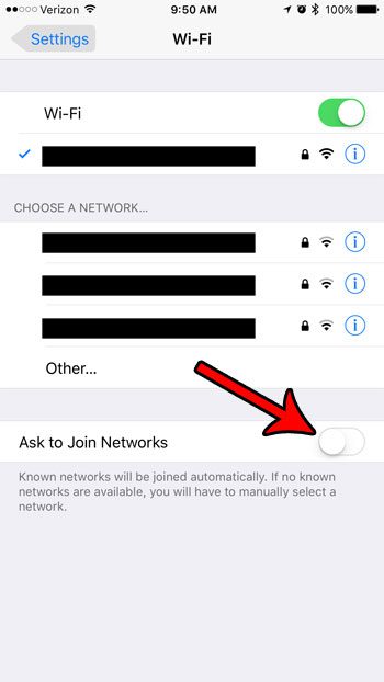 iphone 7 how to stop asking to join wifi networks