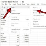 how to repeat the top row on every page in google sheets