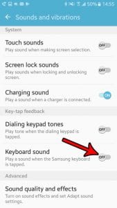 how to silence keyboard sounds in android marshmallow