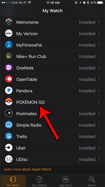 select the app to install