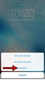 how to use the same picture for the lock screen and home screen on iphone