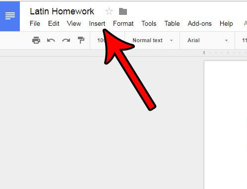 how to insert page break google docs