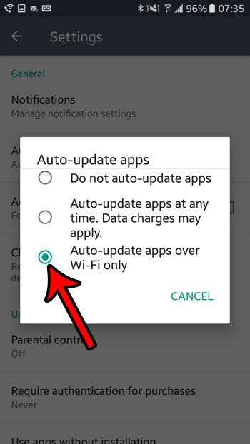 how to auto update apps over wifi in android marshmallow