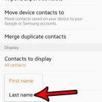 how change contact sorting marshmallow