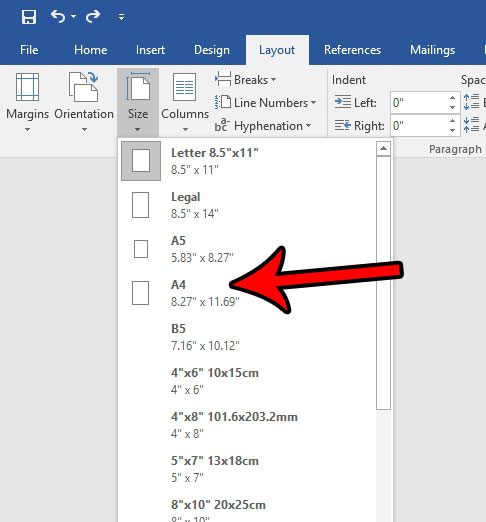 How To Switch To A4 Paper Size In Word 2016 Solve Your Tech