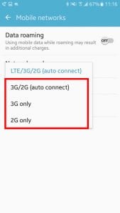 how disable lte android marshmallow