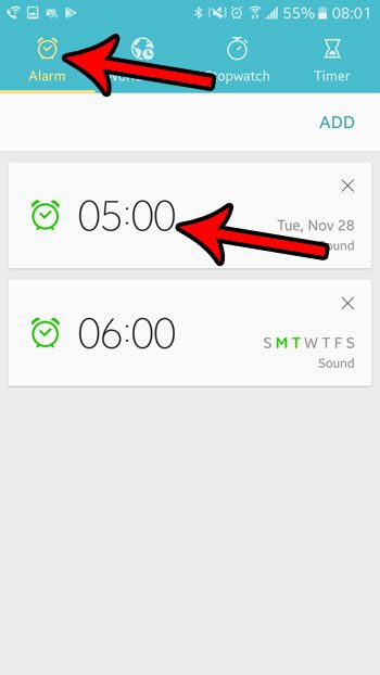 how to change android marshmallow alarm