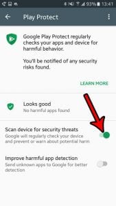 how to enable play protect in android marshmallow