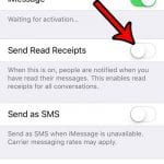 how to stop sending read receipts from iphone se