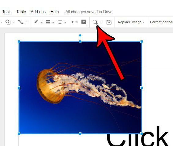 cropping pictures in google slides