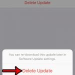 how to delete downloaded ios update on iphone