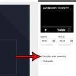 how to autoplay video in google slides