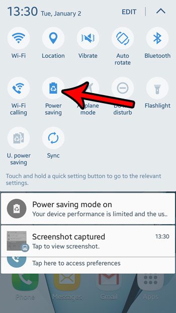 android marshmallow how to enable power saving mode
