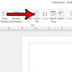 how to insert a word document into a publisher 2013 file
