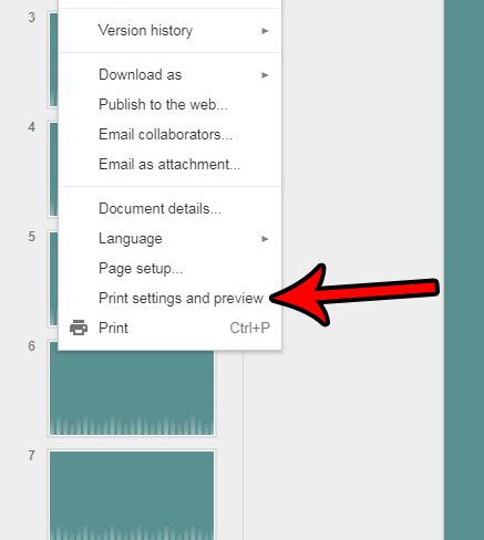 how to omit background when printing in google slides