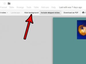 how to print without background google slides