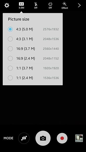 how to reduce picture file size in android marshmallow