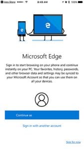 how to get microsoft edge on the iphone