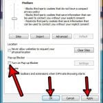 how to allow pop ups in internet explorer 11