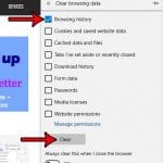 how to delete browsing history in microsoft edge