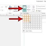 how to insert a table in publisher 2013