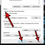 how to restart internet explorer with tabs from last session