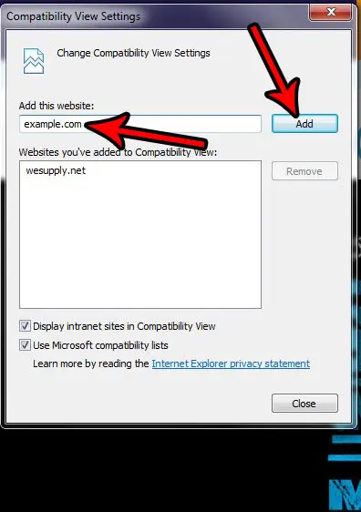 how to add a website to compatibility mode in internet explorer 11