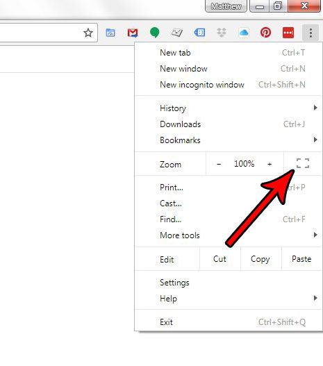 how to enter full page view in google chrome