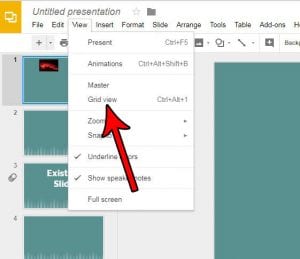 how to switch to grid view in google slides