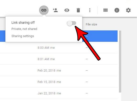turn off shareable link google sheets