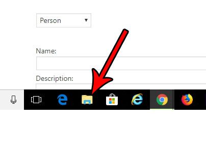 click the folder icon in the taskbar