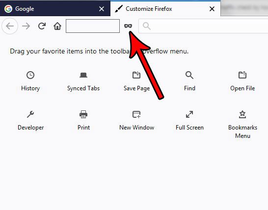 how to add a private browsing button to the firefox toolbar
