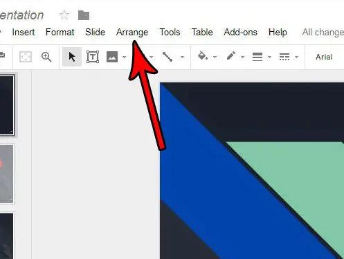 how to move an object to the front in google slides