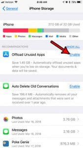 how to automatically delete unused apps from iphone