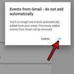 how to stop adding gmail events to google calendar