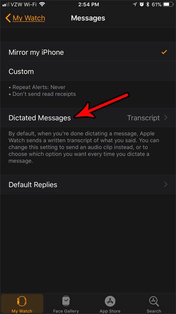 audio messages from apple watch