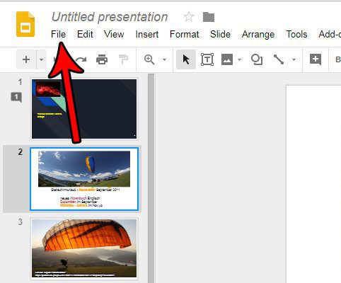 save a google slide as a picture