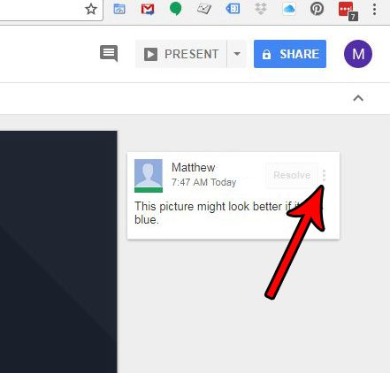 can i fix a comment in google slides