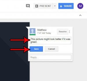 how to edit a comment in google slides