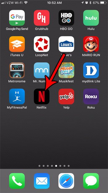 open the iphone netflix app