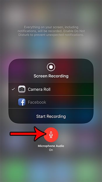 cómo agregar grabación de pantalla de audio iphone