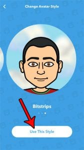 how change bitmoji avatar style iphone