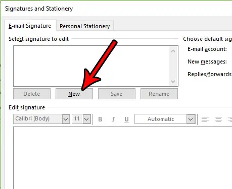 can i set a signature in outlook 2016