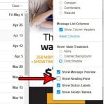 how to hide the reading pane in aol mail