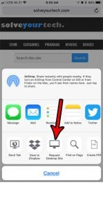 how to request the desktop version of a site in safari on iphone
