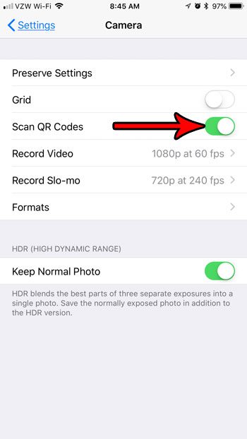 how to scan qr codes on an iphone 7