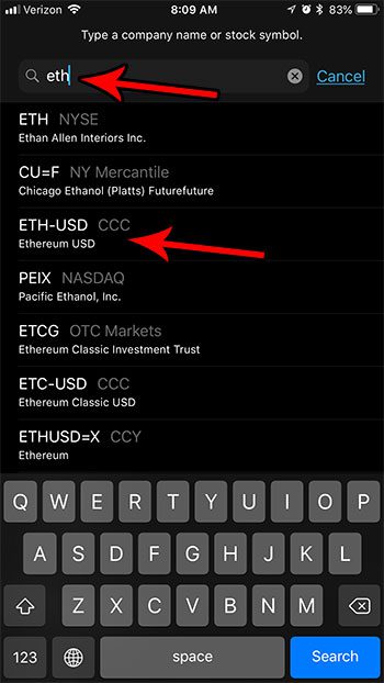how add cryptocurrency stocks iphone